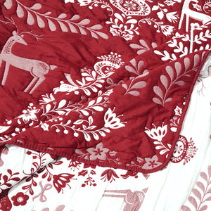 Noella Red Matelasse Coverlet Set
