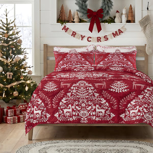 Noella Red Matelasse Coverlet Set