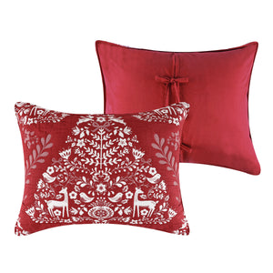 Noella Red Matelasse Pillow Sham
