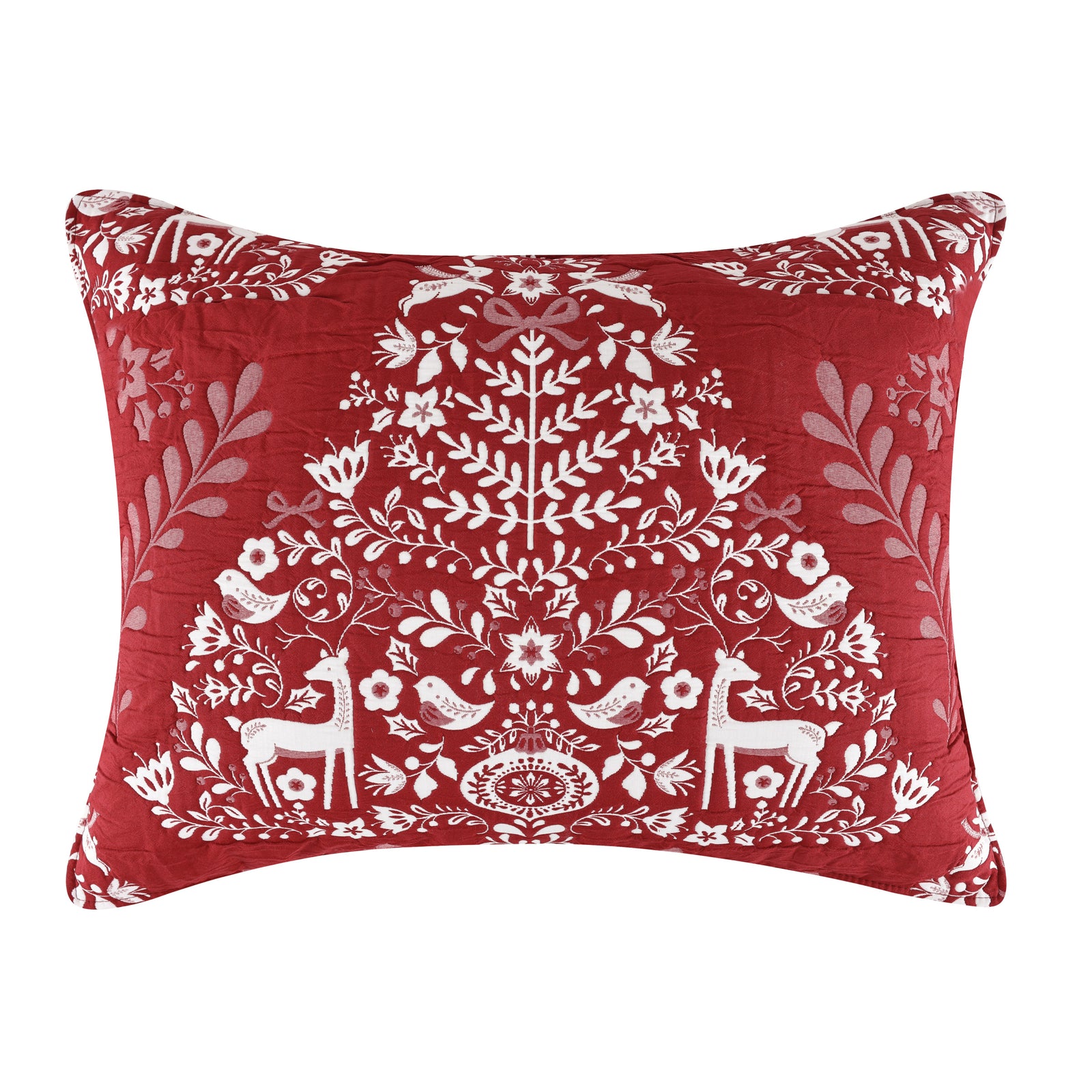 Noella Red Matelasse Pillow Sham