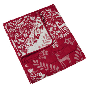Noella Red Matelasse Throw