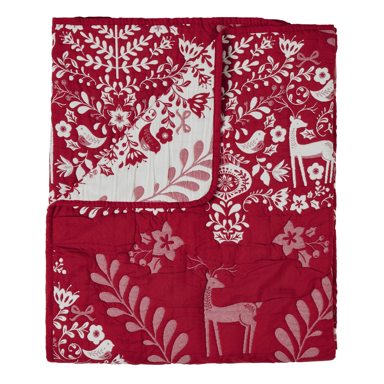 Noella Red Matelasse Throw