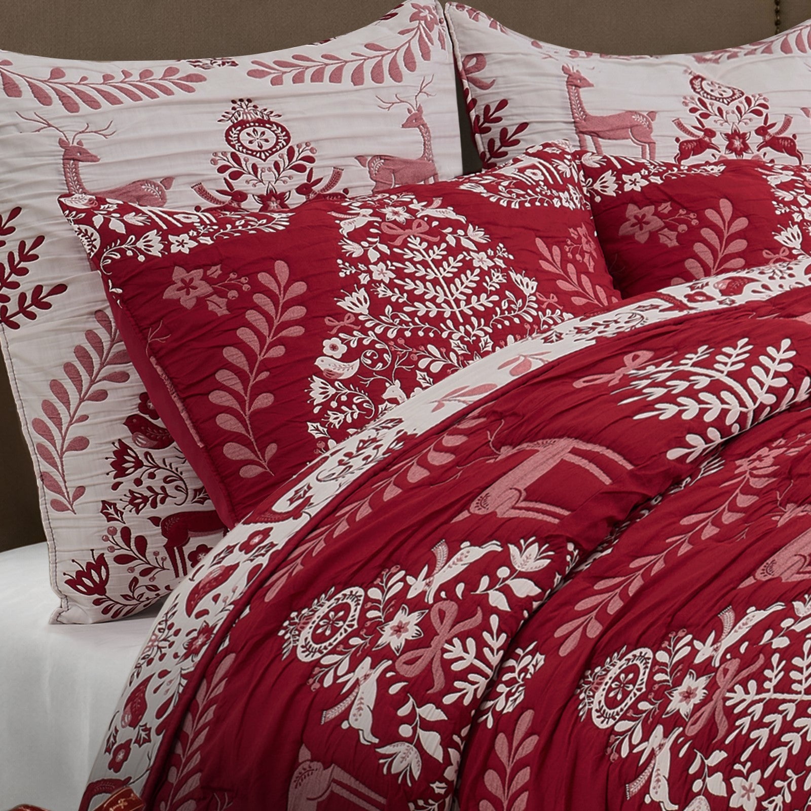 Noella Red Matelasse Pillow Sham