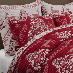Noella Red Matelasse Pillow Sham