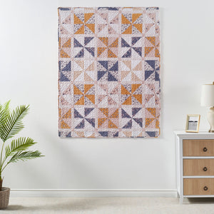Pinwheel and Posy Quilted Throw