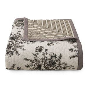 Lyla Floral Print Reversible Quilt Set