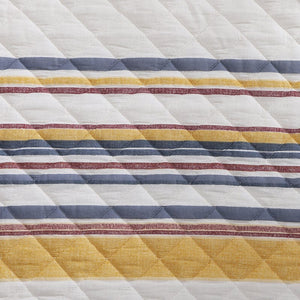 Mystic Cotton Gauze Quilt Set- Merlot Stripe