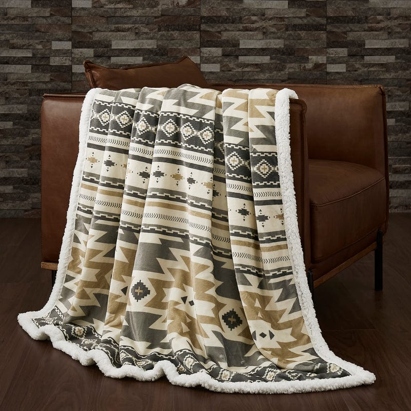 Desert Sage Sherpa Throw