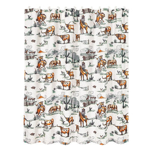 Ranch Life Shower Curtain- Multicolor