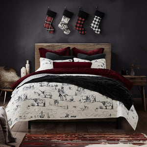 Ranch Life Quilt Set- Black and White