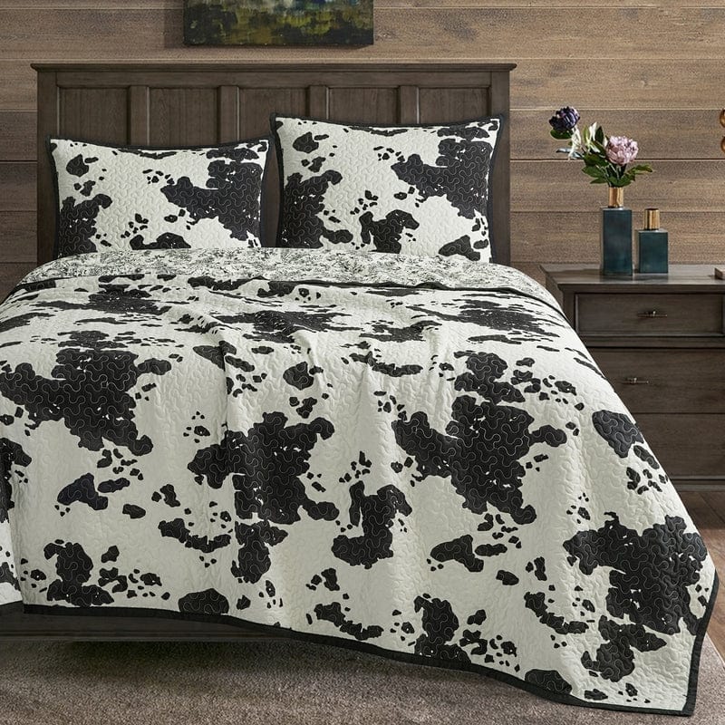 Clara Cowhide Reversible Quilt Set