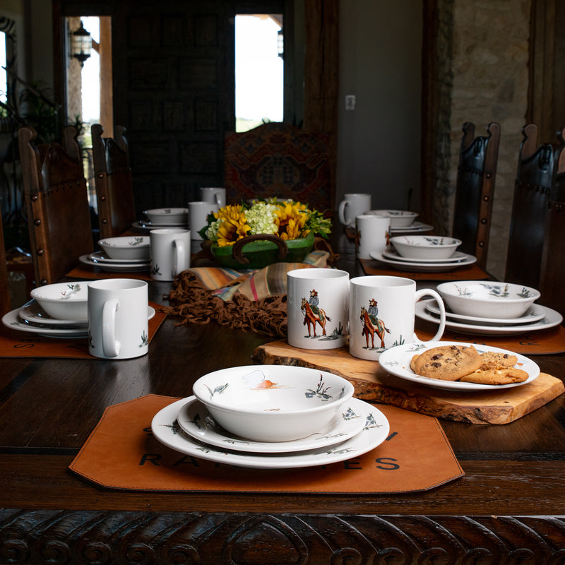 Ranch Life 16 Piece Ceramic Dinnerware Set - Multicolor