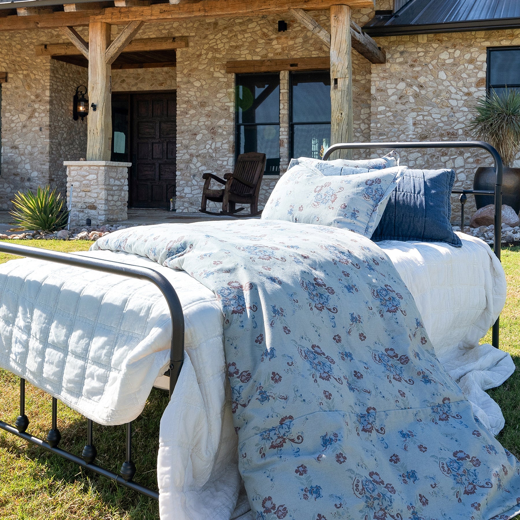 Rosabel Washed Denim Comforter/ Duvet Cover Set