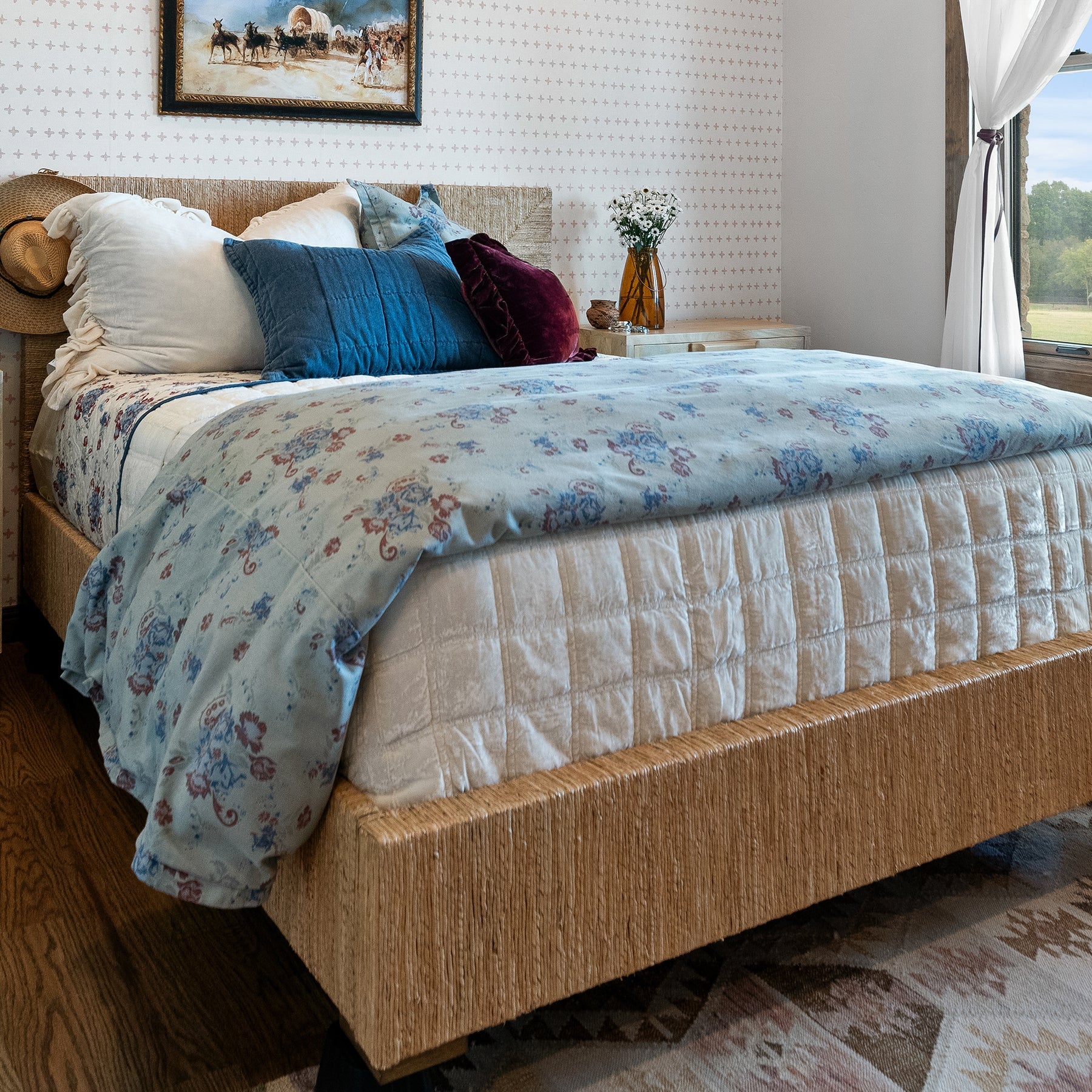 Rosabel Washed Denim Comforter/ Duvet Cover Set