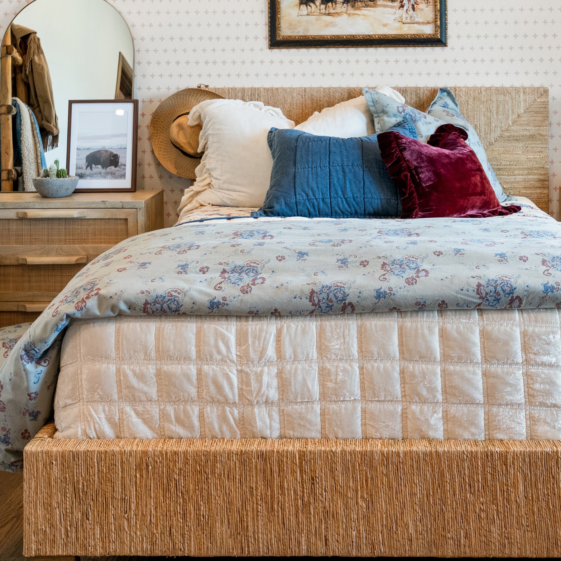 Rosabel Washed Denim Comforter/ Duvet Cover Set