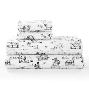 Ranch Life Sheet Set- Black and White