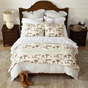 Larkspur 100% Linen Ruffled Euro Sham
