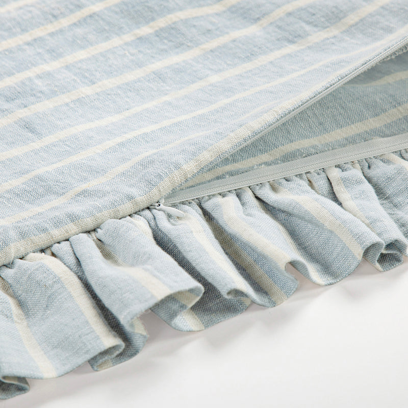 Larkspur 100% Linen Ruffled Euro Sham