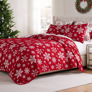 Snowflakes Matelasse Coverlet Set