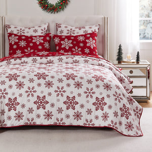 Snowflakes Matelasse Coverlet Set