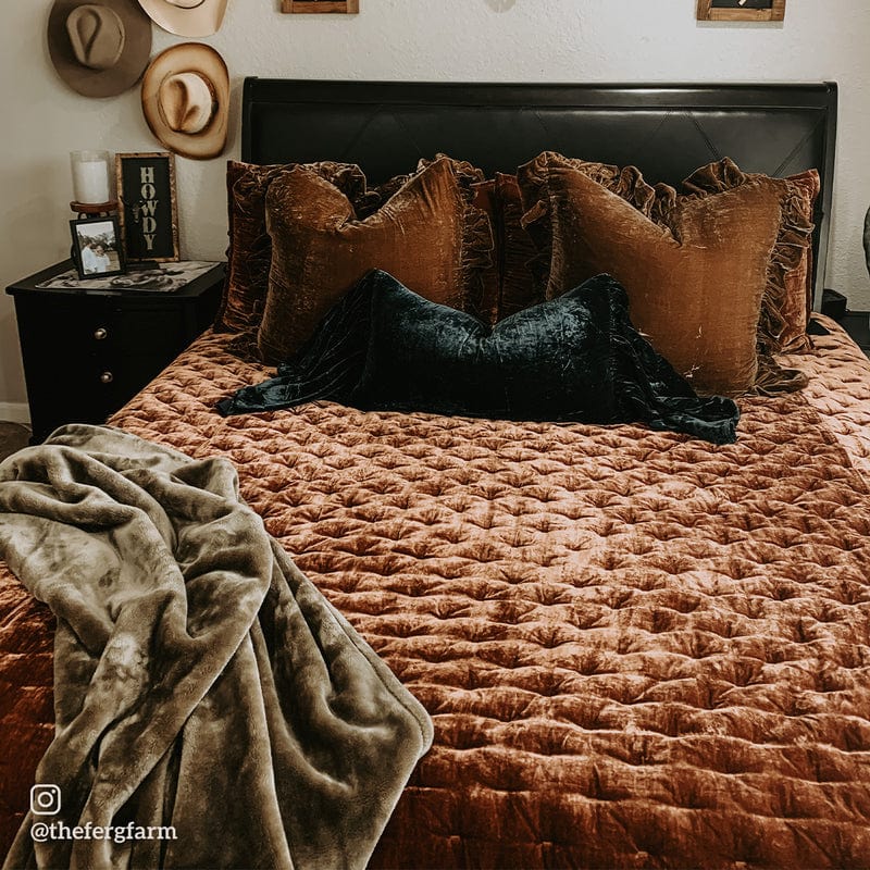 Stella Quilt Copper Brown