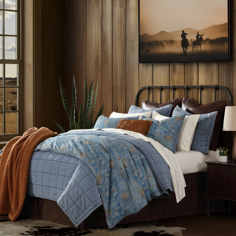 Lee Washed Denim Comforter/ Duvet Cover Set
