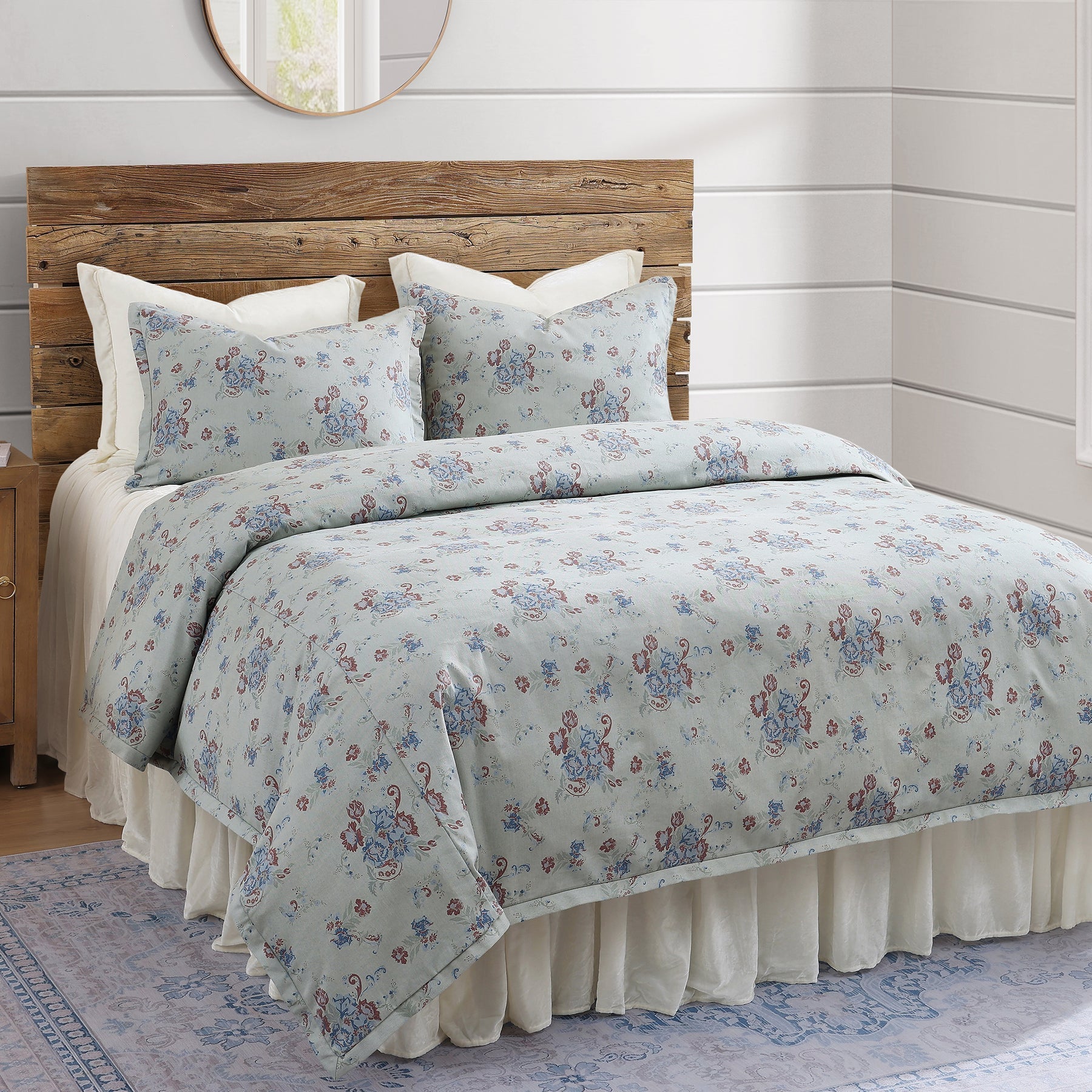 Rosabel Washed Denim Comforter/ Duvet Cover Set