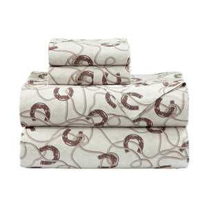 Pierre Equestrian Cotton Sheet Set