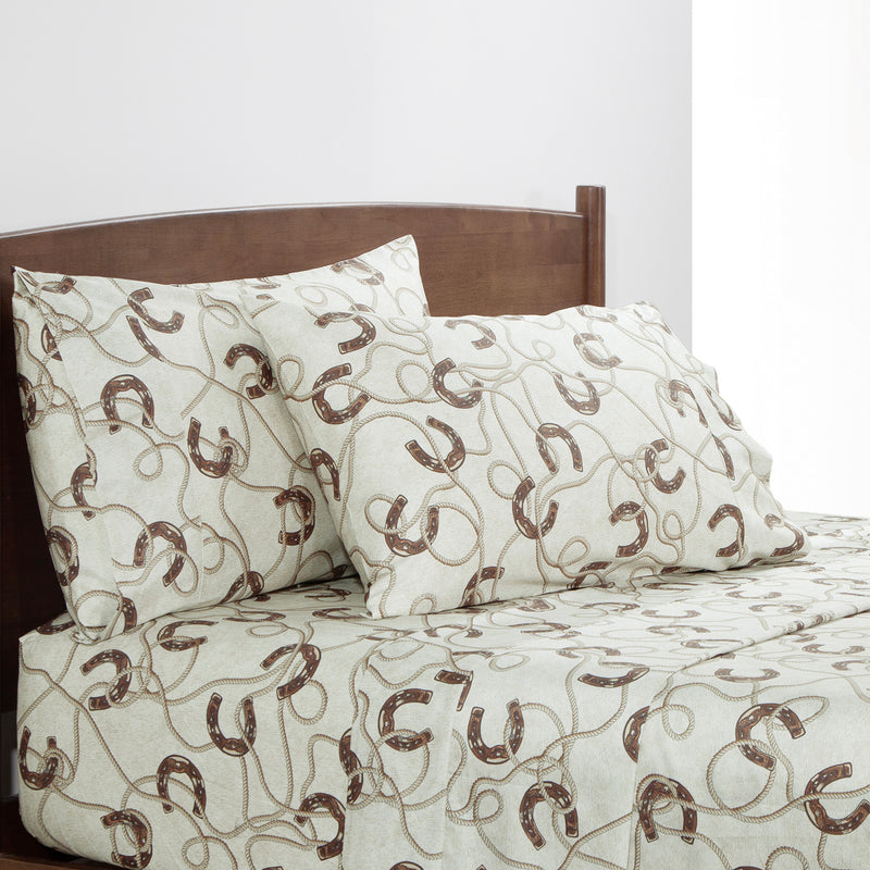 Pierre Equestrian Cotton Sheet Set