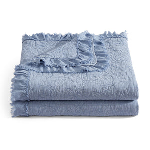 Sadie Bluebonnet Stonewashed Quilt Set