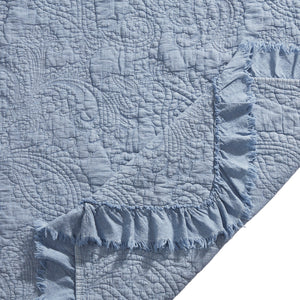 Sadie Bluebonnet Stonewashed Quilt Set