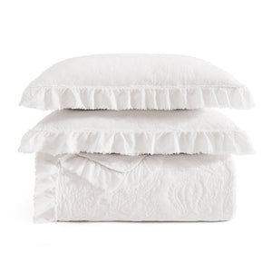 Sadie White Stonewashed Quilt Set