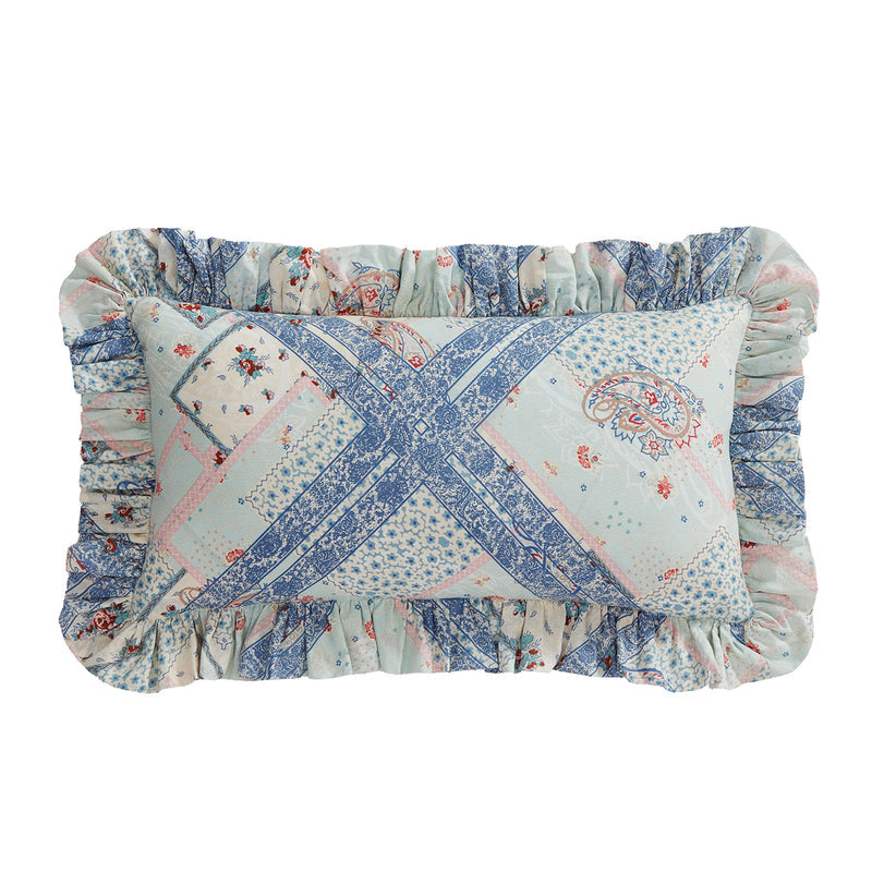 Mirabelle Ruffled Lumbar Pillow 14" x 26"