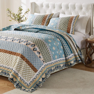 Thalia Blue Quilt Set