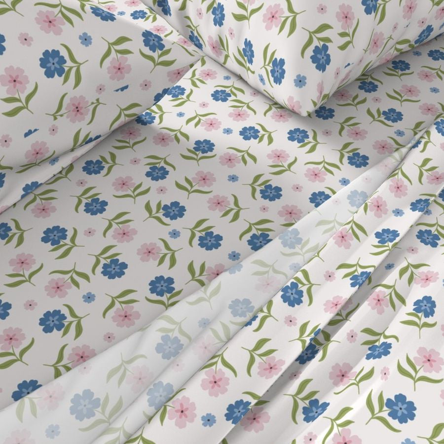 Tossed Flower Cotton Sheet Set