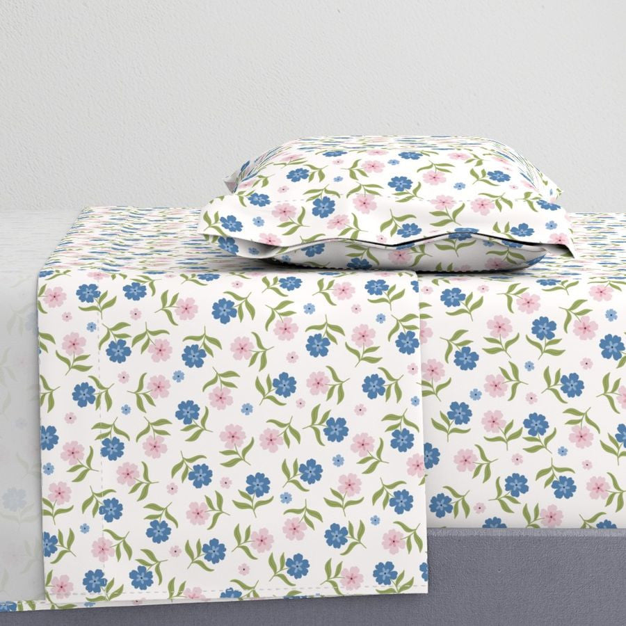 Tossed Flower Cotton Sheet Set