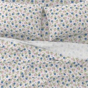 Tossed Flower Cotton Sheet Set