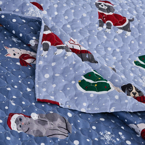 Winter Whiskers Throw Blanket