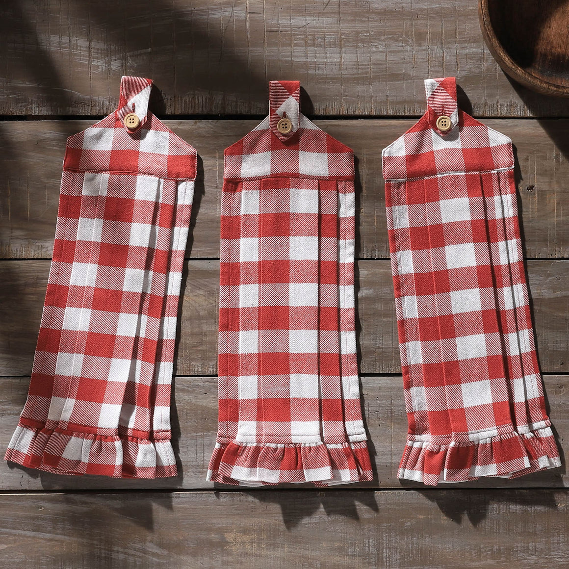 Annie Buffalo Red Check Hanging Towel Set