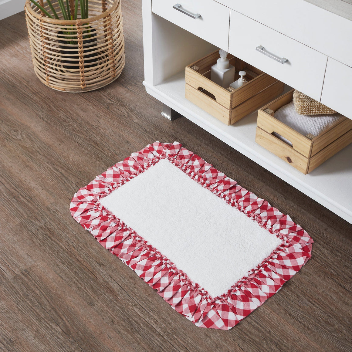 Annie Red Buffalo Check Bath Mat