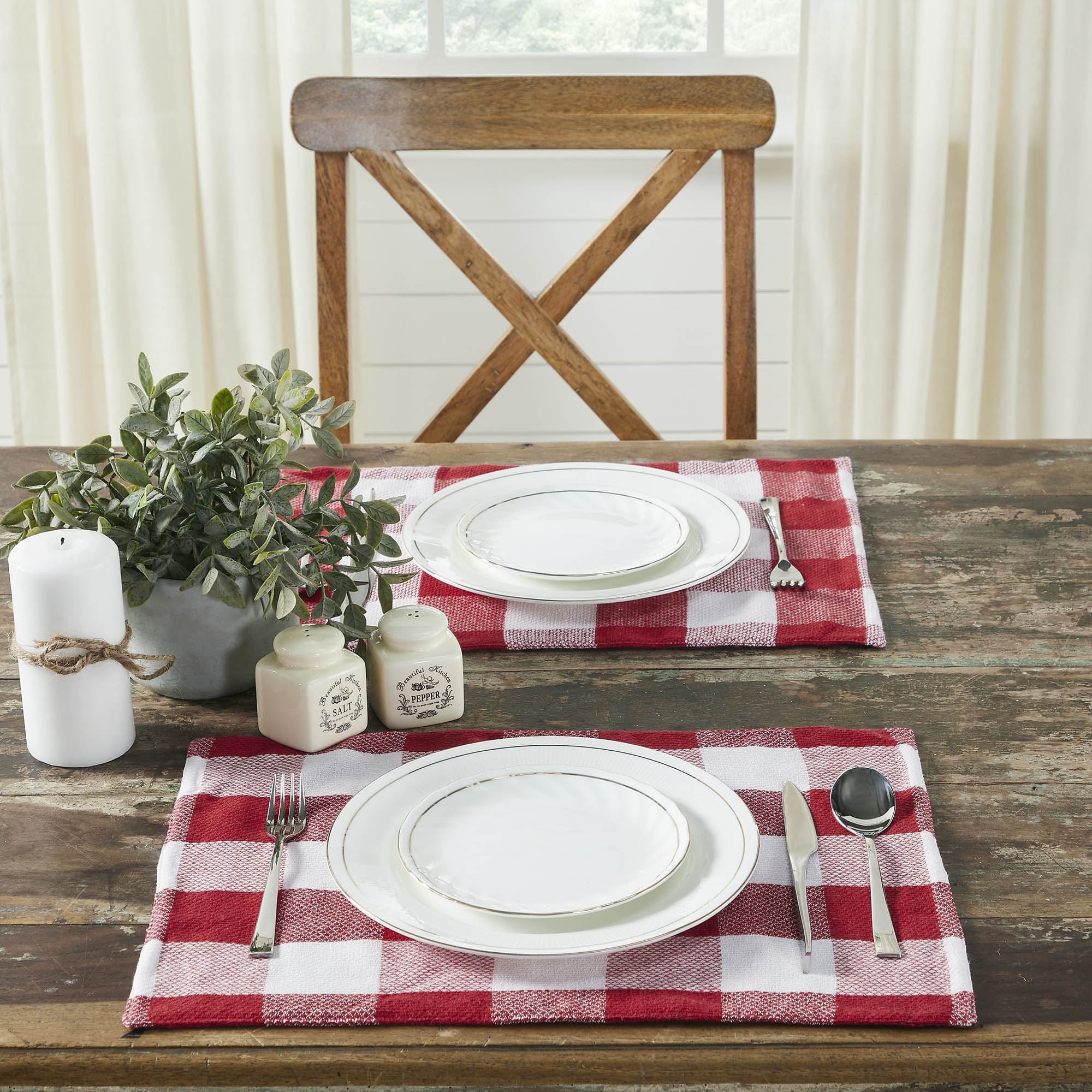 Annie Buffalo Red Check Placemat Set of 2