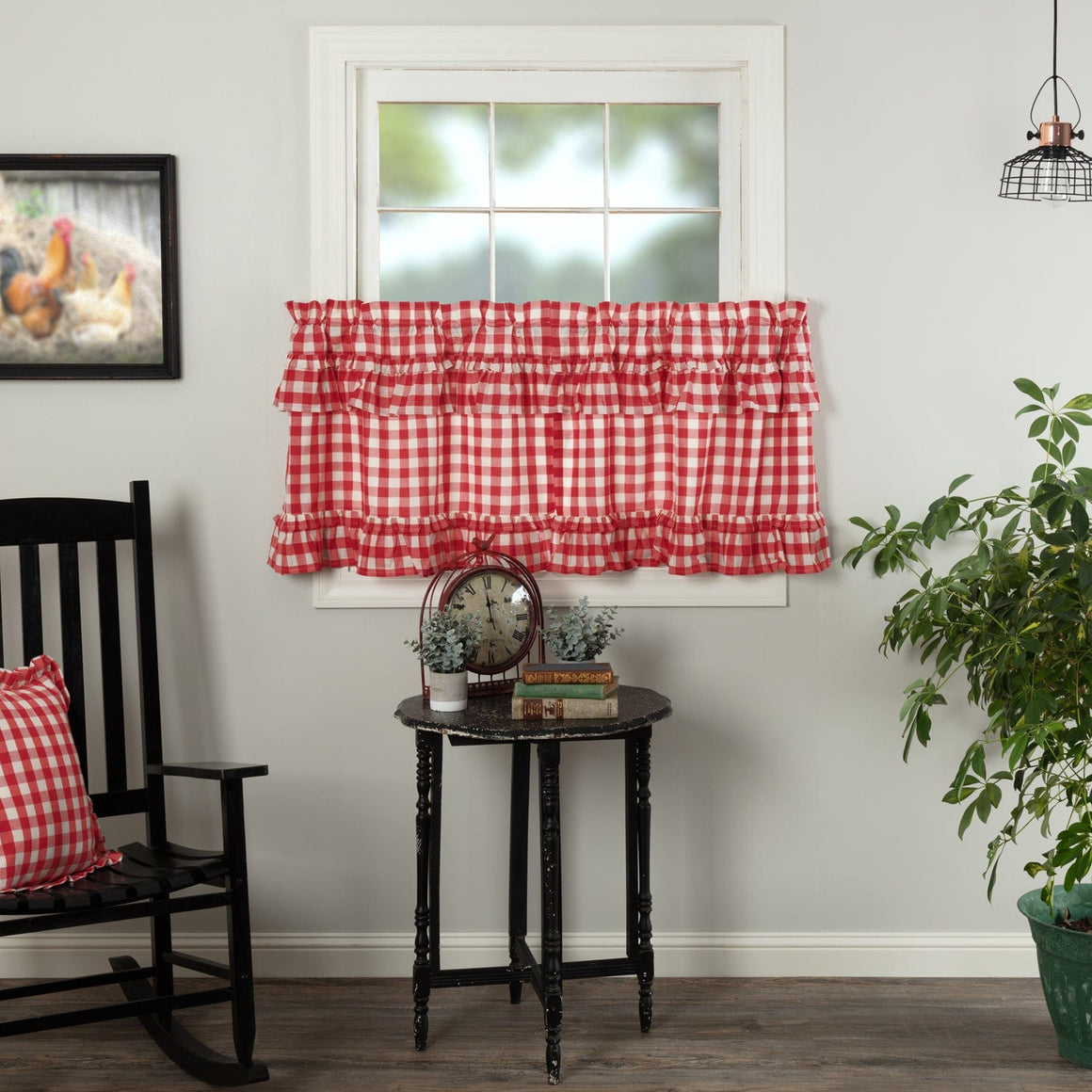 Annie Buffalo Check Ruffled Tier Set - Red