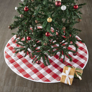 Annie Red Buffalo Check Quilted Tree Skirt