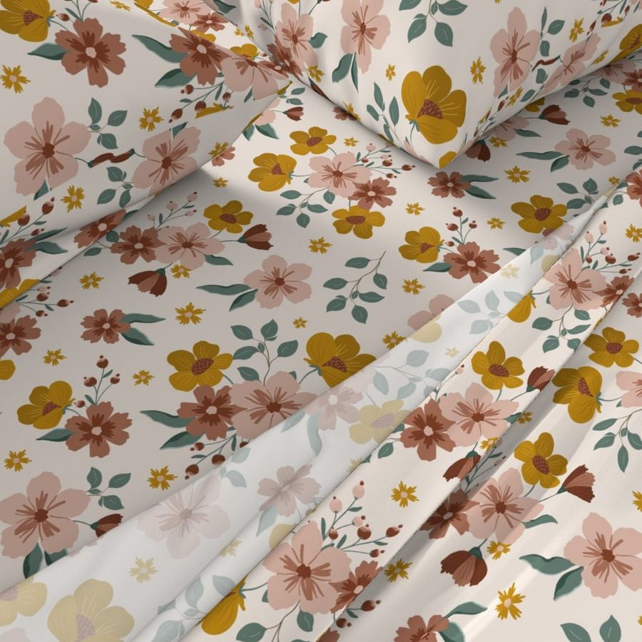 Autumn Bouquet Cotton Sheet Set