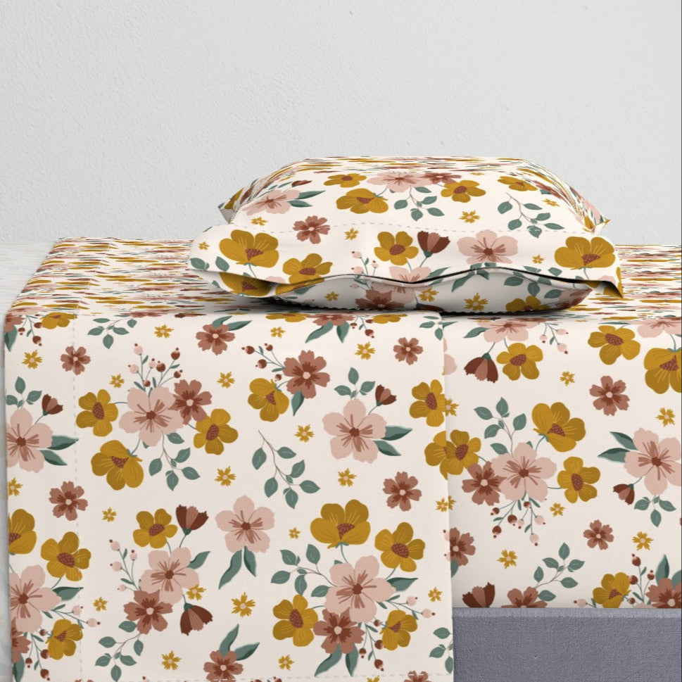 Autumn Bouquet Cotton Sheet Set