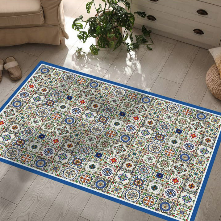 Spanish Tile Vinyl Floor Mat