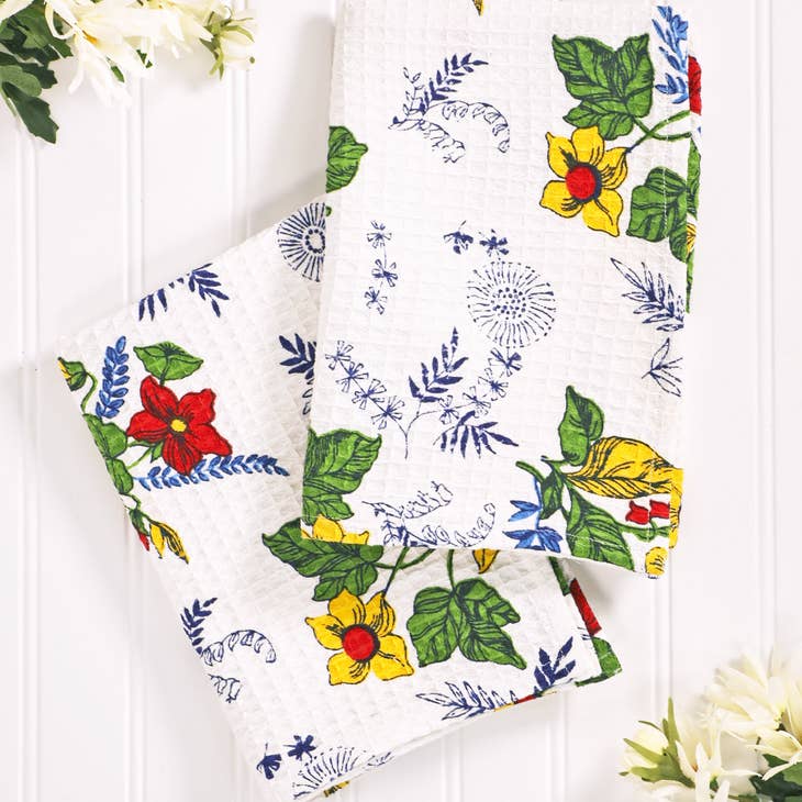 Meg Floral Dishtowel Set of 2