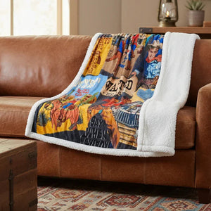 Bandits and Heroes Sherpa Throw and Pillows - 3 Piece Set