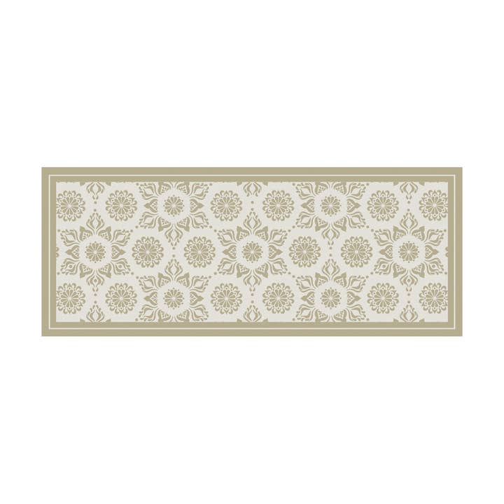 Sand Flower Vinyl Floor Cloth Mat 5 ft Runner