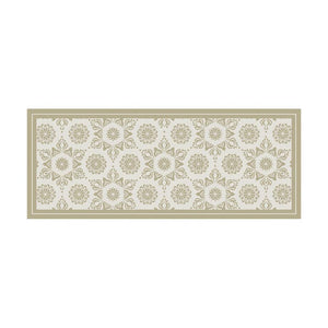Sand Flower Vinyl Floor Cloth Mat 5 ft Runner
